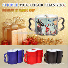 Sublimation Couple Mug, ceramic couple mug,magic color changing mug